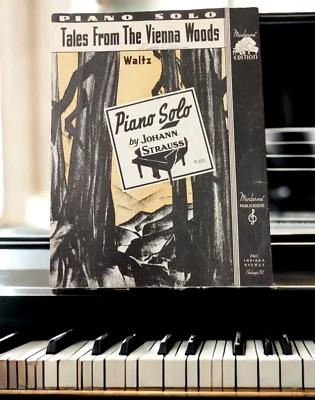 1938 Tales from The Vienna Woods Johann Strauss Piano Solo Partitura Moderna - Imagem 1 de 4