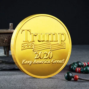 2020 Donald Trump Commemorative Gold Coin President Keep America Again Plated - Picture 1 of 4
