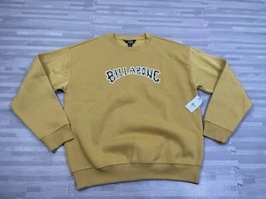 Billabong Range Crewneck Yin Yang Sweatshirt Mens Size Small Mustard Yellow $59 - Picture 1 of 8