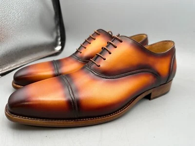 Mezlan Size 10 M  Leather Lace Up Spain Tan Brown Spain Shoes MEN'S - Image 1 of 4