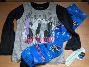 TV Show FRIENDS Fleece Pajama Set NWT - Childrens/Girls S (6/6X) - How You Doin? - Picture 1 of 8