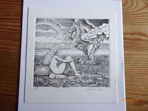 Exlibris erotisch EROTIC G. Capasso von Fabrizio Bambino 13,9 x 14,6 cm (X3358a) - Bild 1 von 2