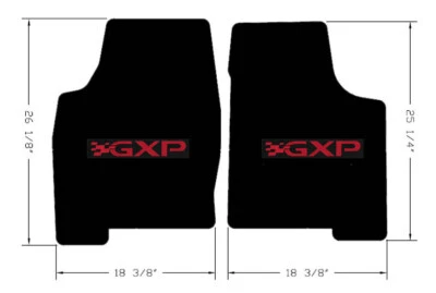 ¡NUEVO! Par de alfombrillas negras Pontiac Grand Prix GXP logotipo bordado rojo Foto 1 de 4