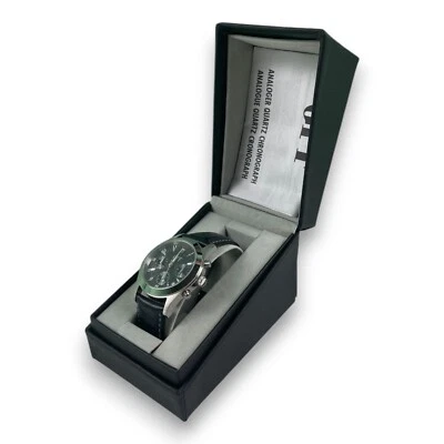 Herren GFF Chrom Chronograph Uhr, schwarzes Zifferblatt mit Datumsanzeige - Bild 1 von 4