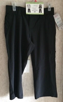 Capris para mujer Lee Riders cargo on the go cómodo elástico nuevo talla 6 negro medio Foto 1 de 4