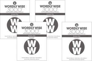 4TH EDITION Wordly Wise 3000 Grade 9-12 Key SET - Picture 1 of 1