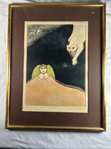 LETICIA TARRAGO artista messicano elencato STAMPA INCISIONE 86/100 "LA CITA" FIRMATA - Foto 1 di 10