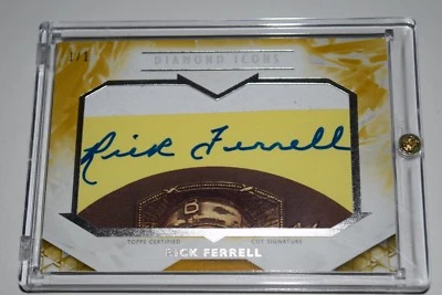 2018 Topps Diamond Icons Cut Signature RICK FERRELL Auto HOF 1/1 - Image 1 of 4
