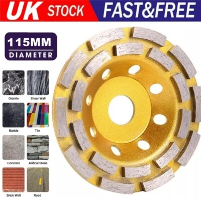 115mm Diamond Segment Grinding Wheel Disc Cup Marble Concrete Granite Stone UK - Image 1 of 4