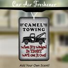 Camel Towing Wedged In Tight Car Air Freshener Unscented Add Your Own Scent Rude