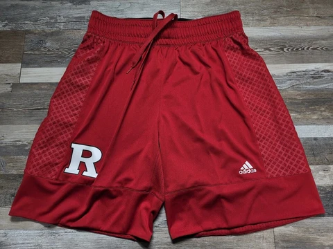 AUTHENTIC Rutgers Scarlet Knights Adidas Authentic Team Issue Shorts 2XL+4 BALL Cover