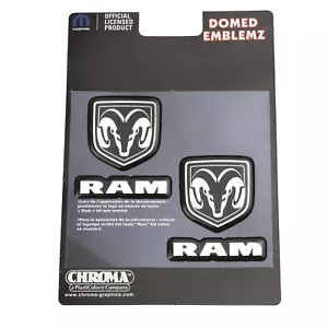 Adesivo originale Mopar Dodge RAM scritta logo cromo cupola emblema decalcomania sticker - Foto 1 di 1