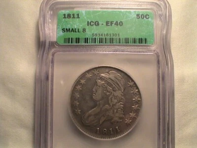 1811/10 Capped Bust Half Dollar ICG-EF40 - Image 1 of 4