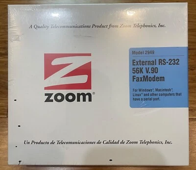 Módem de fax externo RS-232 56k V.90 modelo 2949 para PC y Mac - nuevo de fábrica Foto 1 de 3