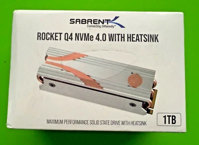 SABRENT 1TB Rocket Q4 M.2 2280 PCIe 4.0 NVMe Internal SSD with Heatsink - NEW - Image 1 of 4