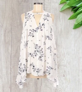Free People Sleeveless Floral Print Rayon Blouse Size:Small - Picture 1 of 8