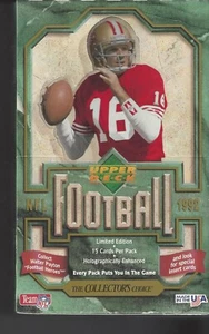 1992 UPPER DECK SERIES 1 FOOTBALL EMPTY WAX PACK BOX see scan - Bild 1 von 1