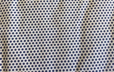 FABRIC FINDERS #1027 BLUE DOTS ON WHITE COTTON-60"W--BY THE YARD - Image 1 of 3