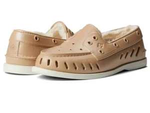 Sperry Top Sider Float Cozy Fur Lined Gold Sparkle Boat Shoes Size 10 Women’s - Picture 1 of 7