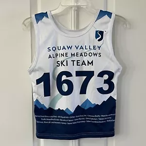 Squaw Valley Alpine Meadows Ski Team Woman Racing Bib Jersey White #1673 USA - Bild 1 von 7
