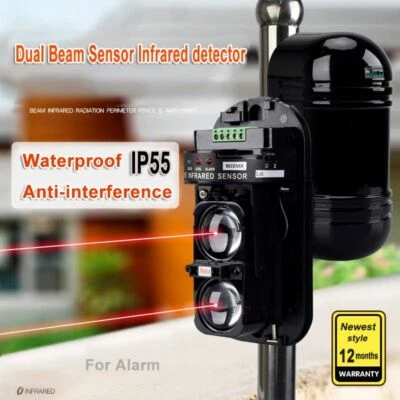Barrier Fence Alarm Perimeter Wall Waterproof Dual Beam Sensor Infrared2 0m~150m - Image 1 of 4