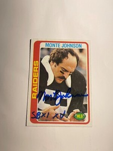Oakland Raiders MONTE JOHNSON Signed Card