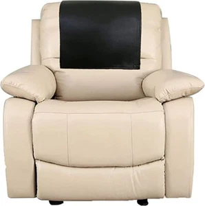 Recliner Headrest Cover Chair Protector Sofa Furniture Leather Slipcover Black 2 - Picture 1 of 2