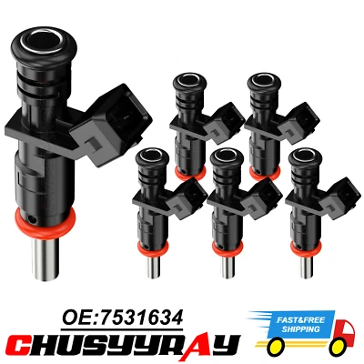 6x High Quality Fuel Injectors 7531634 Fit For 2006 2007-2011 BMW 323I L6 2.5L Foto 1 de 4