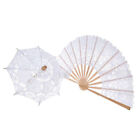Chinese Style Handheld Fan & Mini Umbrella Set Lace Flower Retro Decoration