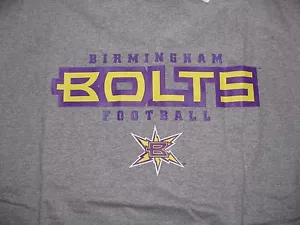 T-shirt calcio XFL Birmingham Bolts Champion taglia XL grigia nuova con etichette nuova con etichetta - Foto 1 di 3