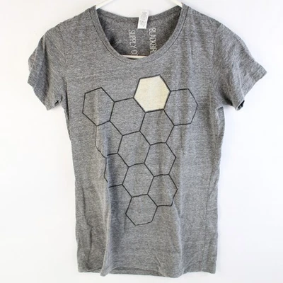 Triblend Royal Apparel Gray Honeycomb Graphic T-Shirt Women's Small - Image 1 of 4
