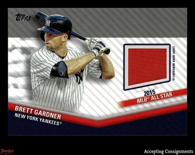 Camiseta Topps Update All Star Stitches 2020 #ASSCBG Brett Gardner Relic Yankees Foto 1 de 2
