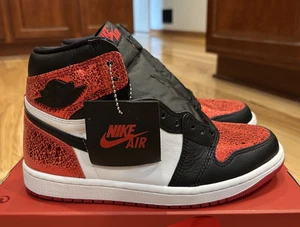 Nike Women's Air Jordan 1 Retro High OG Ruby Red Black FD2596 602 Size 10.5 - Picture 1 of 10