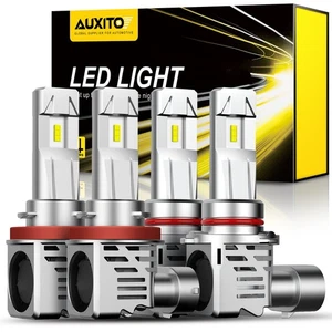 Combo 9005&H11 Bulb LED Headlight Set Low High Beam Xenon 6500K No White Error - Picture 1 of 11