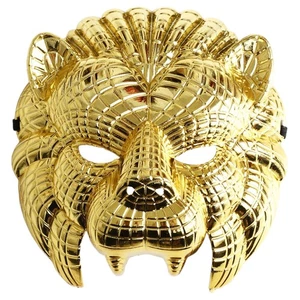 1Pcs Gold Lion Mask Retro Halloween Masks Festival Full Face Cover Masquerade - Picture 1 of 9