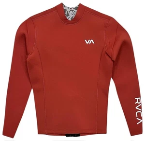 RVCA Men's Wetsuit Jacket 2mm Balance Long Sleeve Back Zip Surf Top Rustic Red - Picture 1 of 5