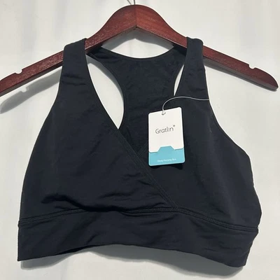 Sutiã Feminino Gratlin Sleep Nursing Tamanho XL Preto Novo com etiquetas Conforto Maternidade Sem Fio - Imagem 1 de 4