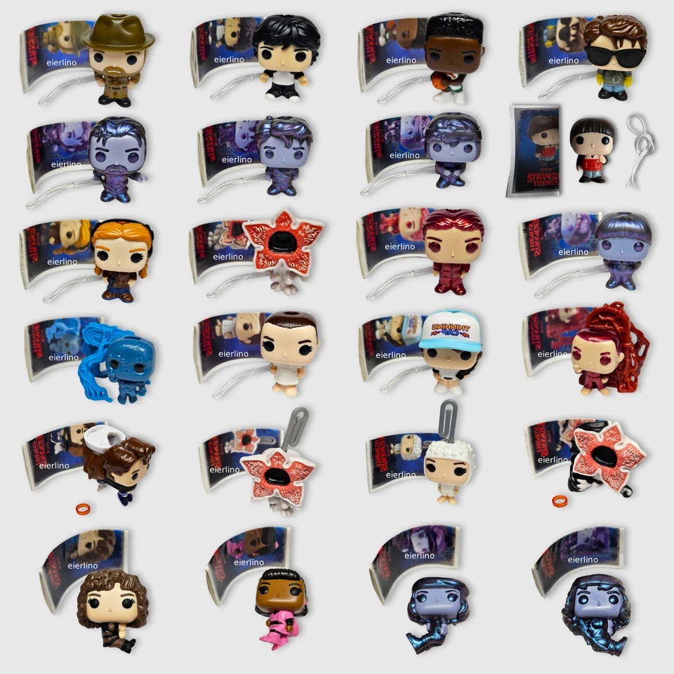 STRANGER THINGS KINDER JOY FIGUREN Funko Pop + Einzel-Auswahl 24 Teile mit BPZ