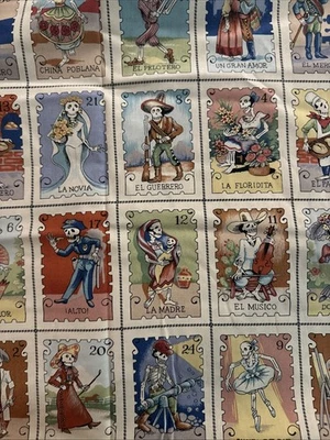 Tarjetas estampillas Alexander Henry Cartas Marcadas 2012 tela día de muertos calaveras 2 yardas Foto 1 de 4