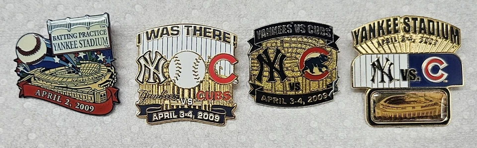 NEW YORK YANKEES YANKEE STADIUM FIRST GAME EVER INAUGURAL SEASON PINS 2009 - Image 1 of 1