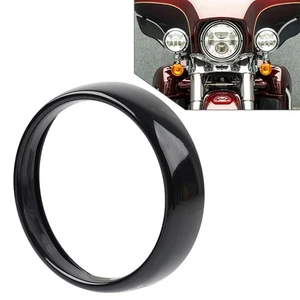 7“ Scheinwerferring Abdeckung für Harley Electra Street Tri Glide 14-23 Schwarz - Picture 1 of 11