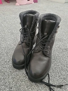Ladies New Look Biker Boots Size 4 - Picture 1 of 2