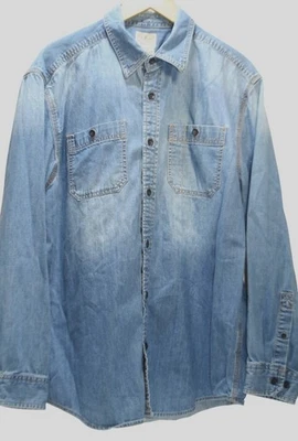 L.L. Bean Traditional Fit Denim Chambray Workwear Shirt Mens Large Casual Rugged - Image 1 of 4