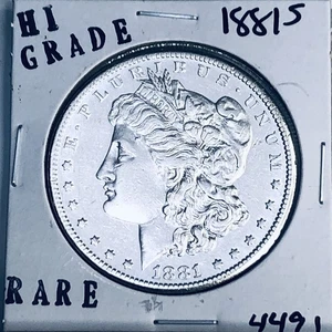 1881 S MORGAN SILVER DOLLAR HI GRADE GENUINE U.S. MINT RARE COIN 4491 - Picture 1 of 3
