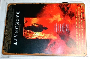 Back Draft 1991 Filmplakat Blechschild Größe 12"X8" NEU Wanddekoration - Bild 1 von 3
