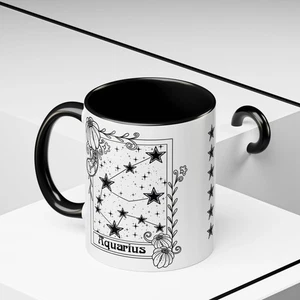 Wassermann Sternbild Tasse, Sternzeichen Astrologie Kaffeetasse, Horoskop Geburtstag - Bild 1 von 11