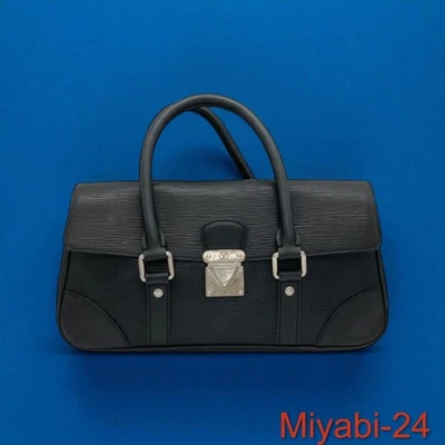 Bolso de Mano Epi Segure Pm Cuero Negro Repujado Segundo Bolso Estado Usado Foto 1 de 4