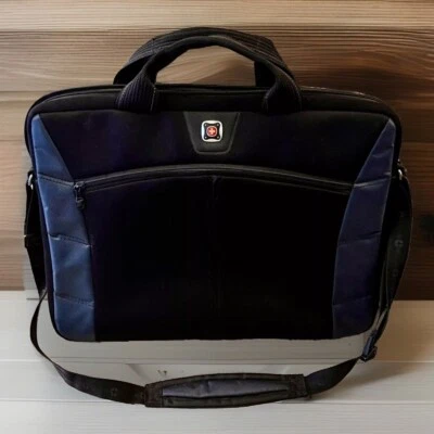 瑞士 GEAR Wenger 便携式电脑 超薄 单肩包 保护 邮差包 软垫包 黑色 — 第 1/4 张图片