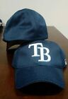 New MLB Tampa Bay Rays Navy Blue MESH FlexFit Hat Cap Med/Large - PMJS