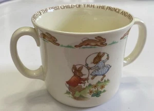 Beatrix Potter Bunnykin Royal Doulton Mug Commemorating The Birth Of Prince Wm - Picture 1 of 4